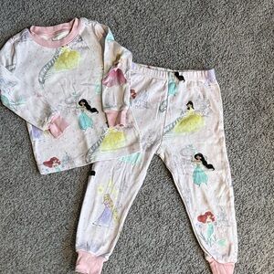 Pottery Barn Kids Princess Pajama Set - Pink and Multicolor
